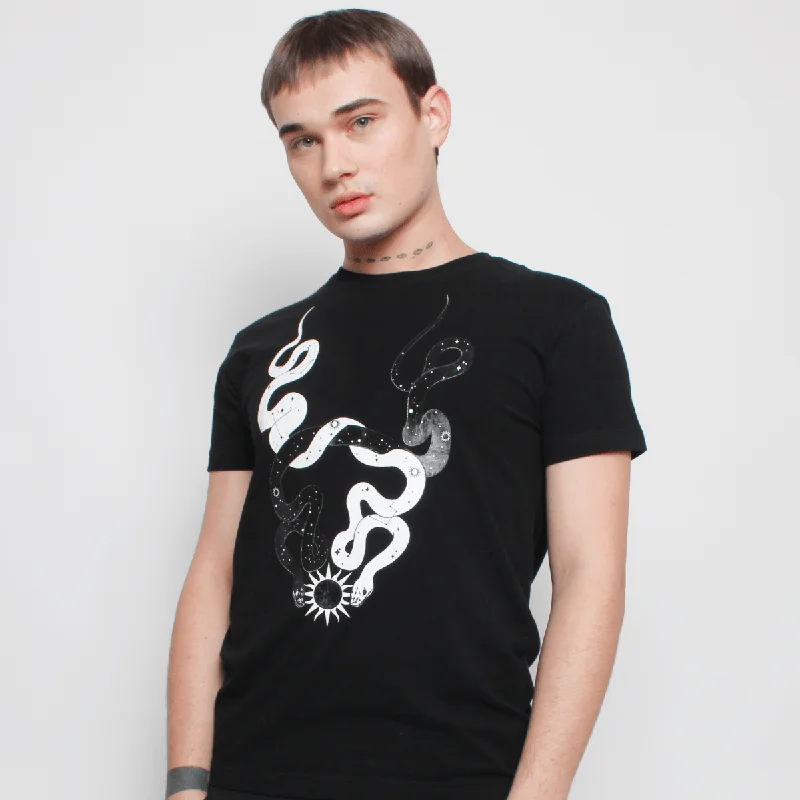 Men's sport-inspired t-shirt-STARGAZER T-SHIRT MENS BLACK