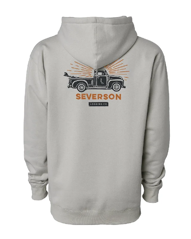 Men's sporty travel hoodie-GRANDPAS TRUCK HOODIE