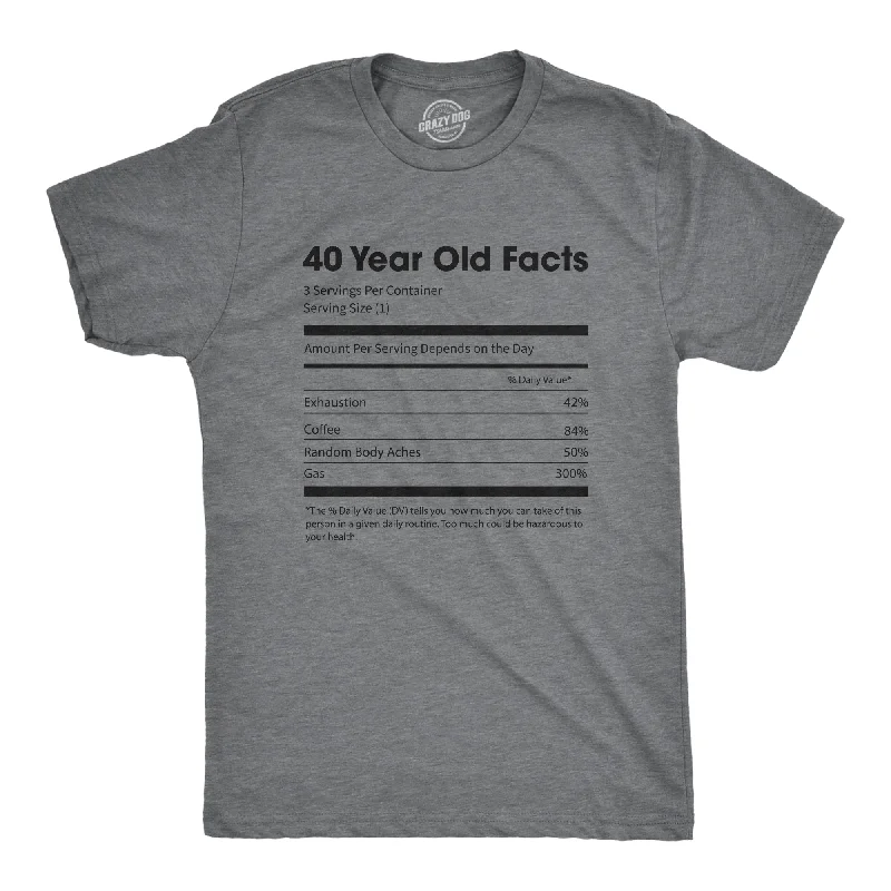 Men's minimalist design t-shirt-40 Year Old Facts Men's T Shirt