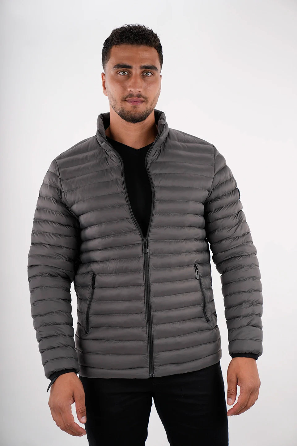 Men's gym-ready raincoat-Antra Puffer Jacket With Zipper To Close