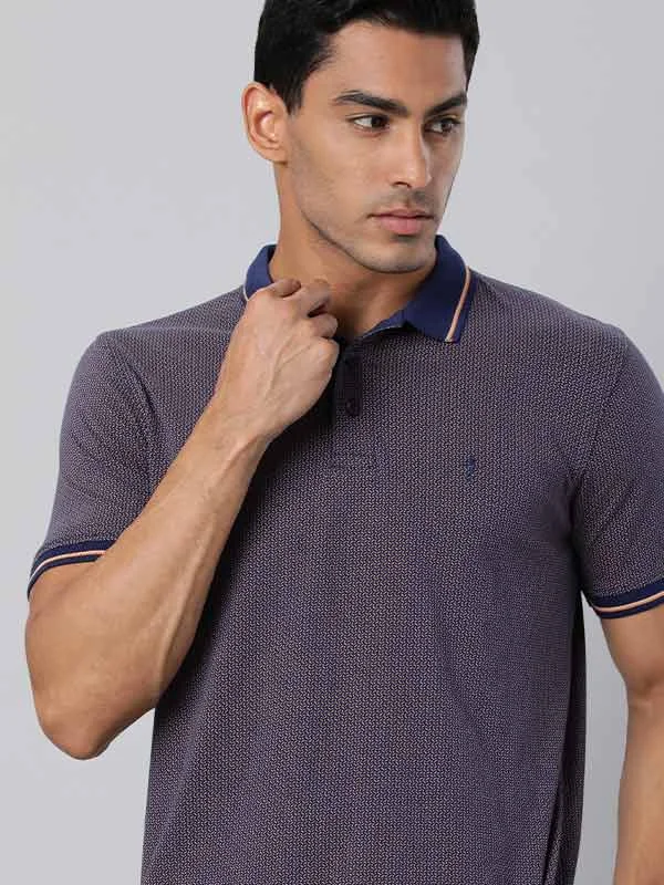 Men's adventure-ready casual wear polo shirt-Men Printed Polo T-Shirt