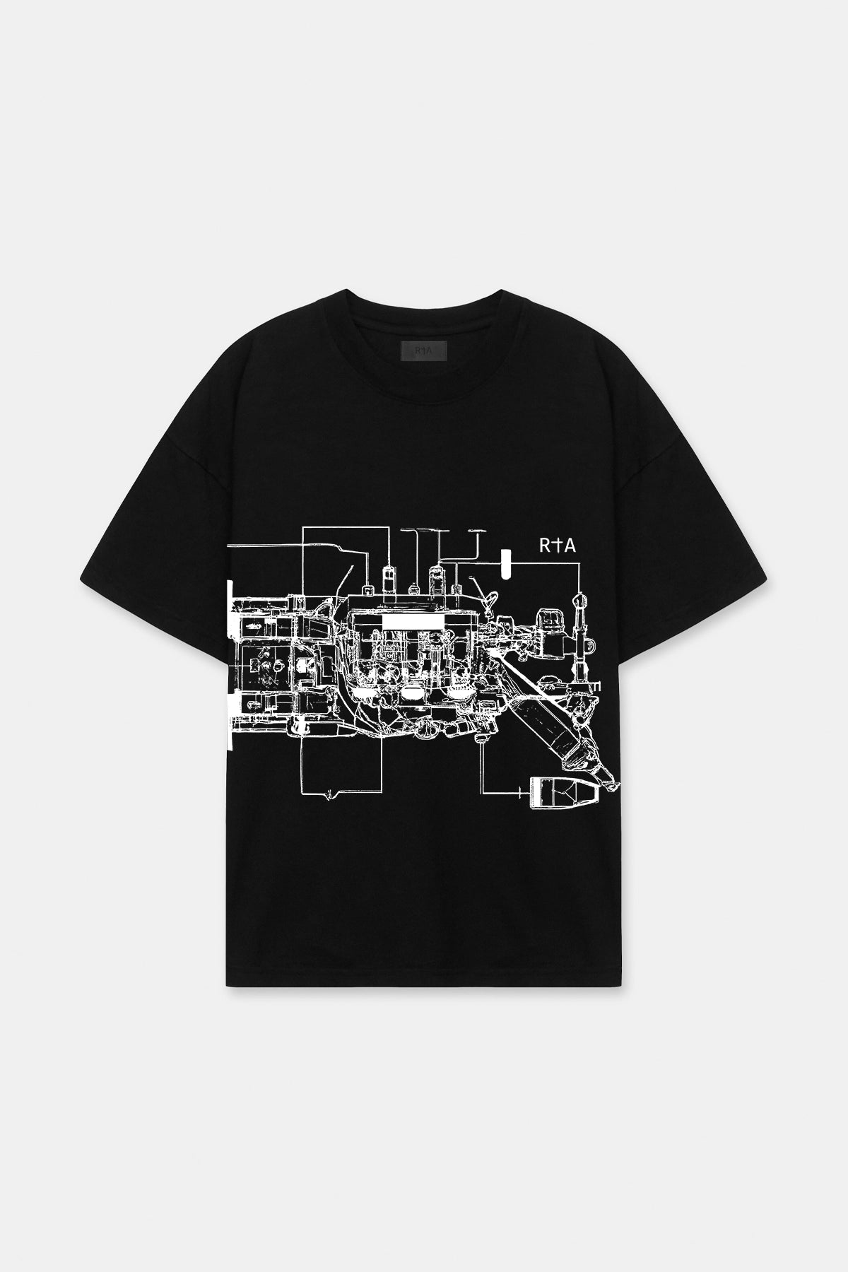 Men's vintage graphic t-shirt-COLT TEE | BLACK MOTO DIAGRAM