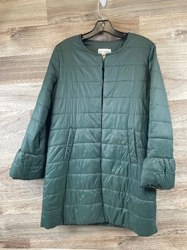 Men's pre-shrunk leather coat-Jacket Puffer & Quilted By Clothes Mentor In Green, Size: S