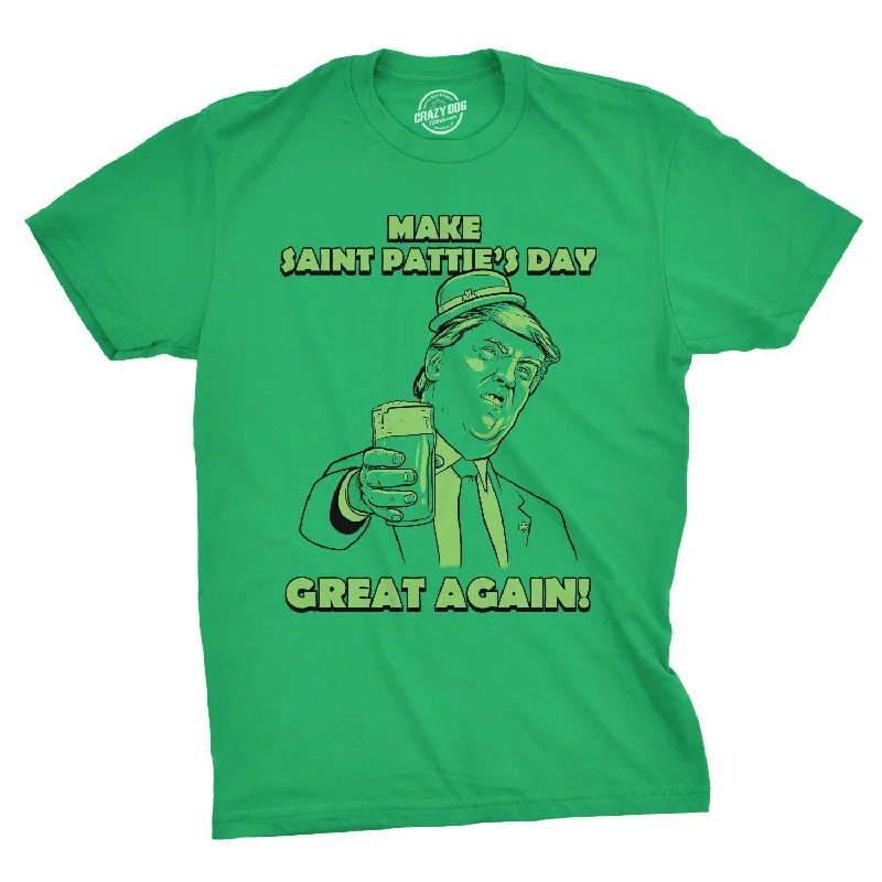 Men's athletic fit t-shirt-Make St. Pattie's Day Great Again Men's T Shirt