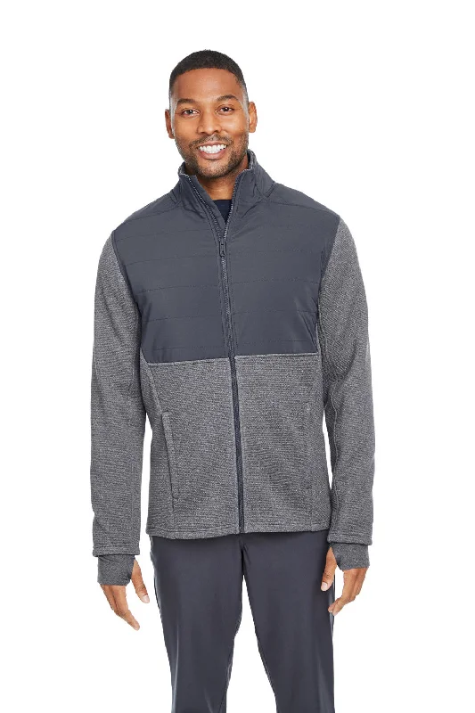 Men's adventure-ready utility jacket-Spyder Mens Pursuit Full Zip Jacket - Heather Black/Polar Grey