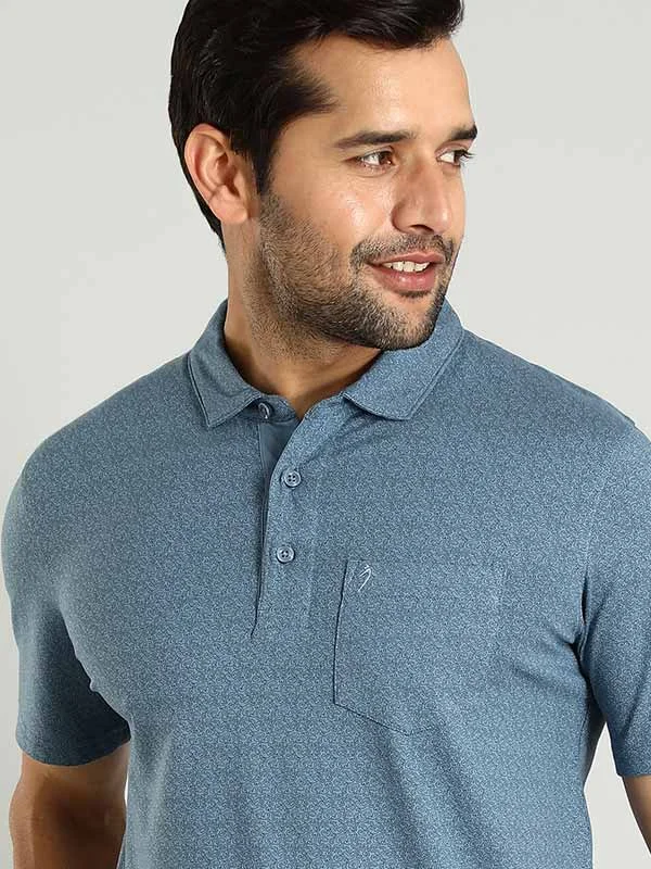 Men's performance casual polo shirt-Men Printed Polo T-Shirt