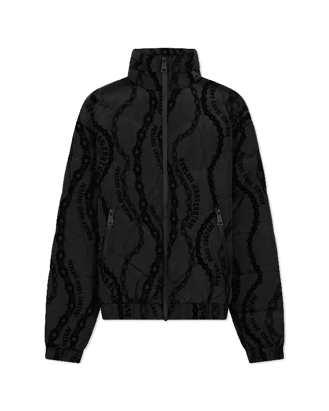 Men's eco-conscious raincoat-Chain Couture Quilted Puffer Jacket