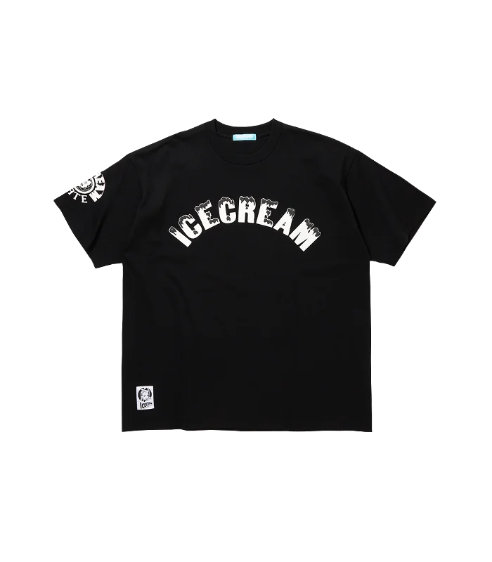 Men's heavyweight t-shirt-SNOW T-SHIRT - BLACK