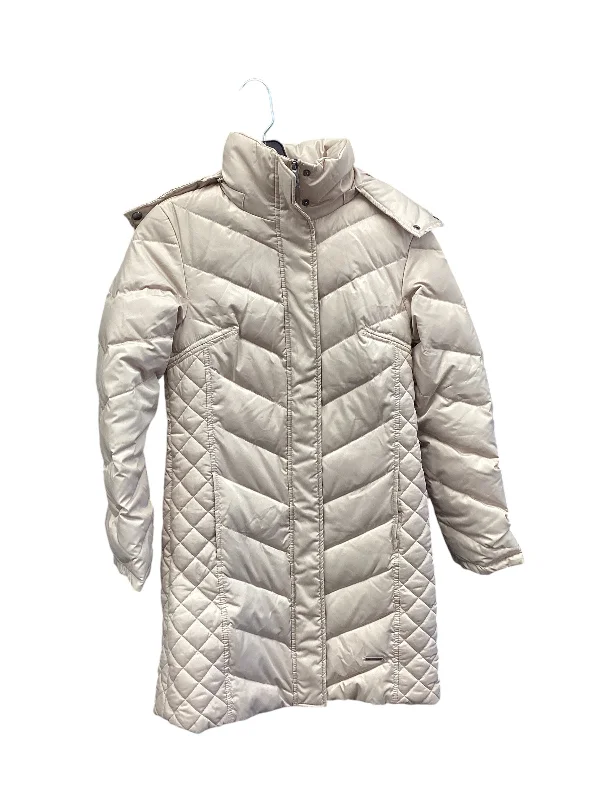 Men's breathable puffer jacket-Jacket Puffer & Quilted By Kenneth Cole In Tan, Size: Xs