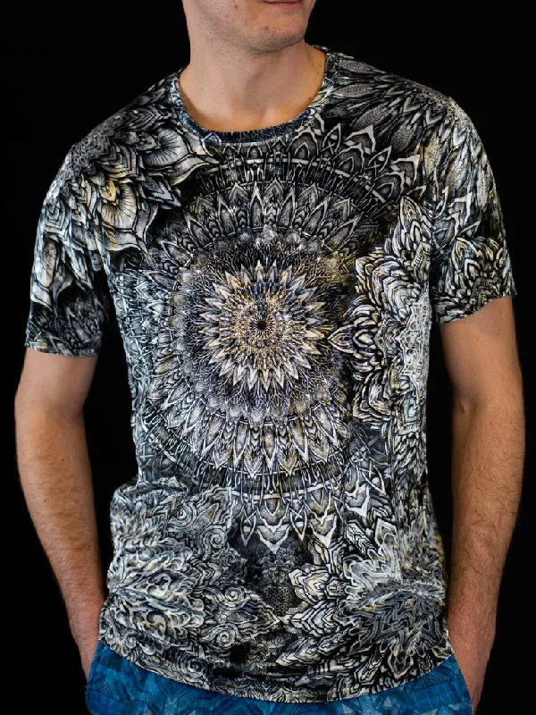 Men's tech-fabric t-shirt-Mandala Bloom V2 Unisex Crew