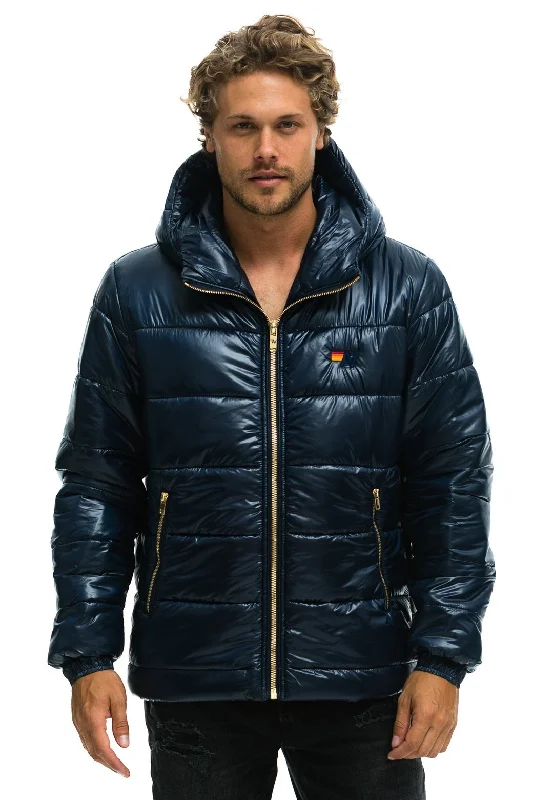 Men's high-performance windbreaker-BOLT LUXE TREKKER JACKET - GLOSSY NAVY