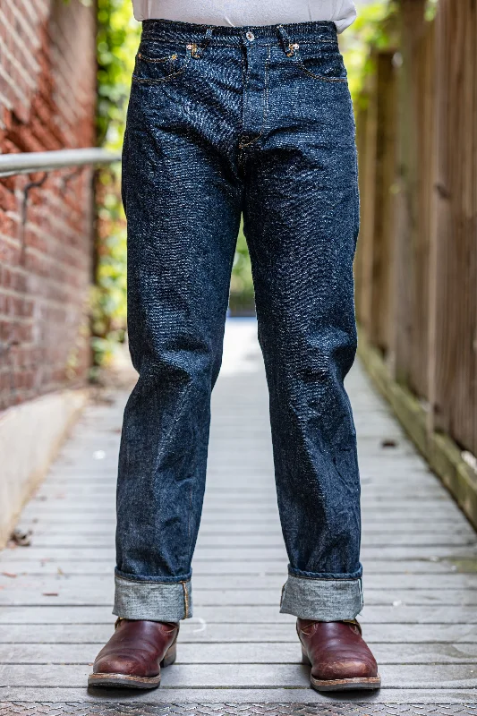 Men's weather-resistant gym pants-Stevenson Overalls Co. Encinitas - Indigo One Wash