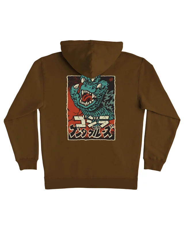 Men's sporty outdoor hoodie-Godzilla Hand Hoodie