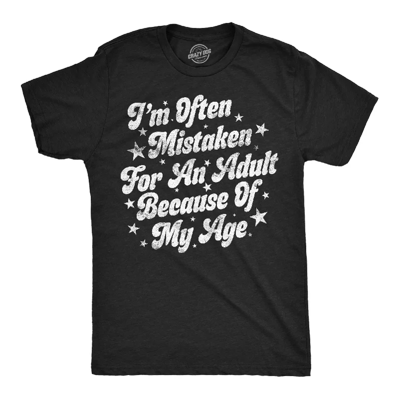 Men's sport-inspired t-shirt-Im Often Mistaken For An Adult Because Of My Age Men's T Shirt