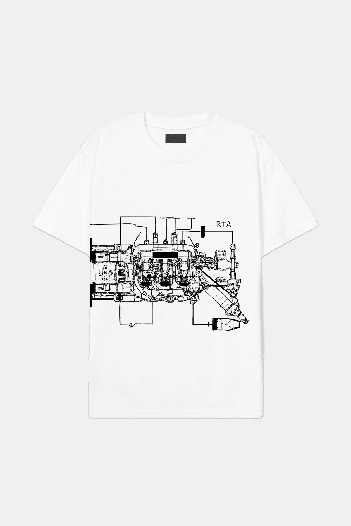 Men's athletic fit t-shirt-COLT TEE | WHITE MOTO DIAGRAM