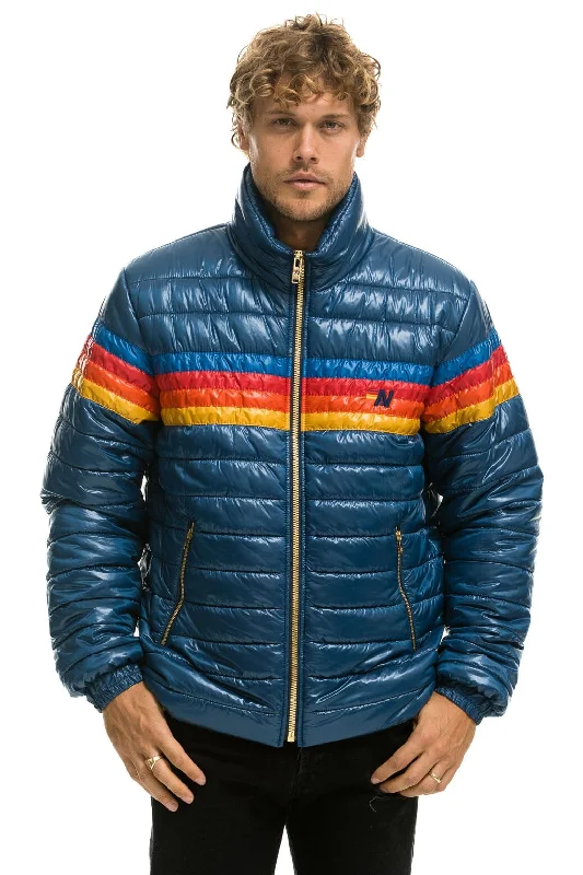 Men's breathable windbreaker-4 STRIPE TRAVELER JACKET - GLOSSY DEEP BLUE