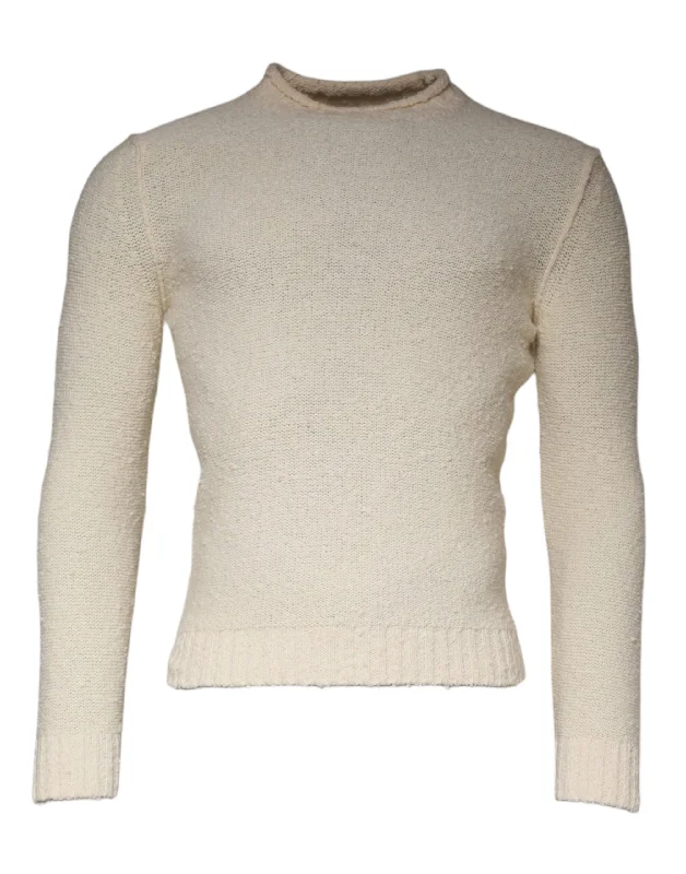 Men's training knit-KANGRA Wool Knit Long Sleeve Round Neck Pullover Men's Sweater (Pre-Owned)