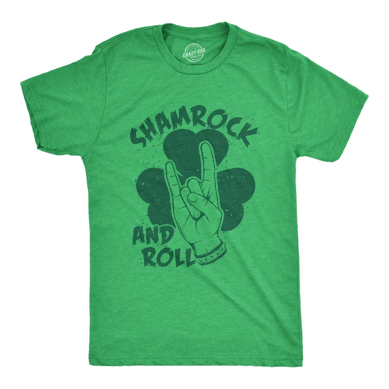 Men's ultra-soft t-shirt-Shamrock And Roll Men's T Shirt