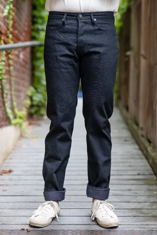 Men's weatherproof casual wear pants-Freenote Cloth Portola Taper - 14.25oz. Black Grey Denim