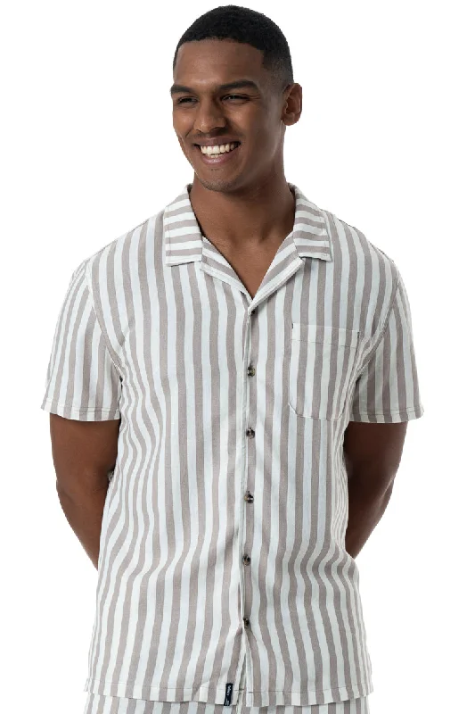 Men's sport-inspired t-shirt-Striped Shirt _ 150425 _ Biscuit