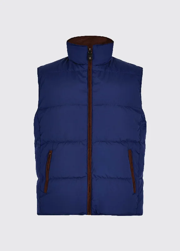 Men's gym performance raincoat-Graystown Down-filled Gilet - Peacock Blue