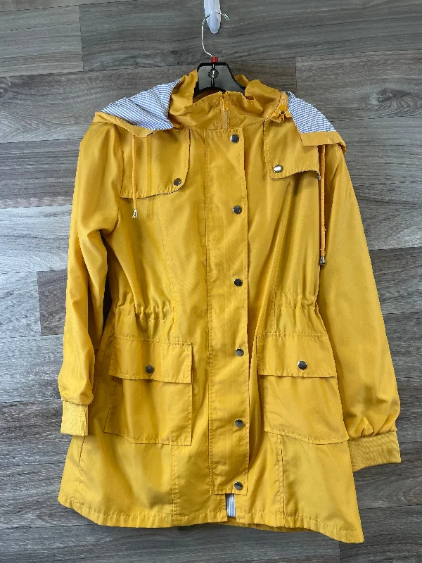 Men's sporty rain jacket-Jacket Utility By Clothes Mentor In Yellow, Size: S