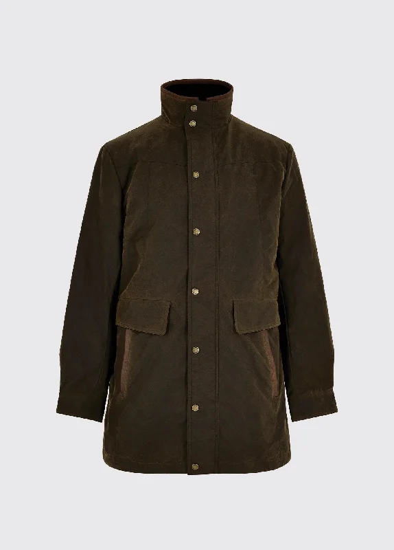 Men's sporty rain jacket-Chalkhill Wax Jacket - Olive