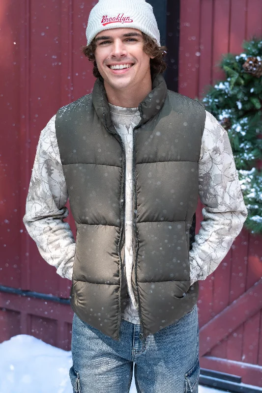 Men's sporty bomber jacket-Puffer Vest