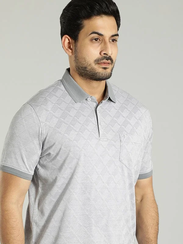 Men's versatile travel wear polo shirt-Men Printed Polo T-Shirt