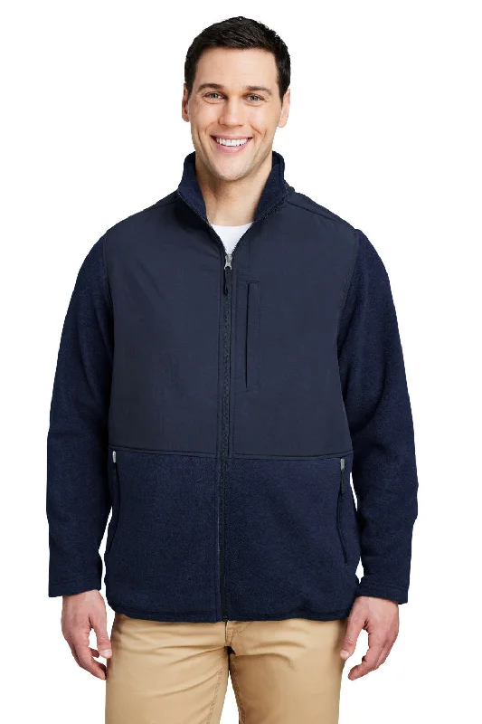 Men's adventure-ready utility jacket-Core 365 Mens Journey Summit Hybrid Full Zip Jacket - Classic Navy Blue