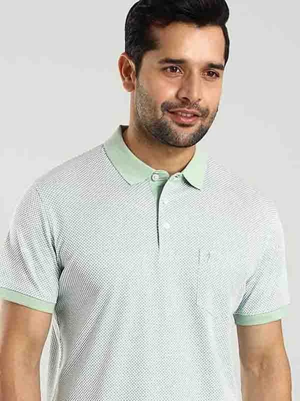 Men's summer travel wear polo shirt-Men Printed Polo T-Shirt