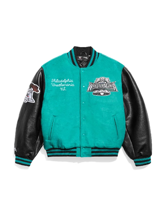 Men's tech-inspired raincoat-WrestleMania 40 Varsity Jacket