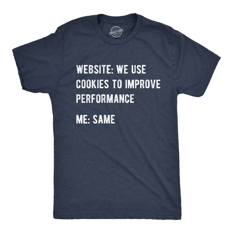 Men's casual wear t-shirt-Website We Use Cookies To Improve Performance Men's T Shirt