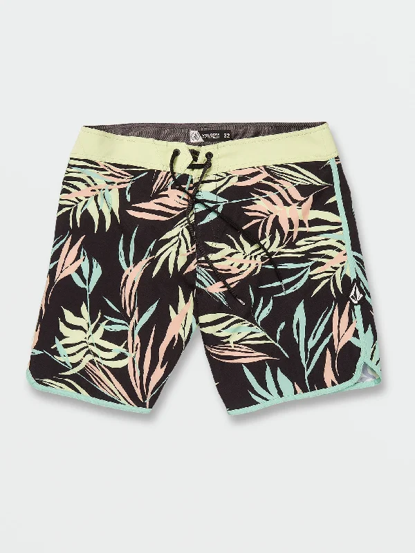 Men's pre-shrunk beach shorts-Bleeding Leaf Mod-Tech Trunks - Black