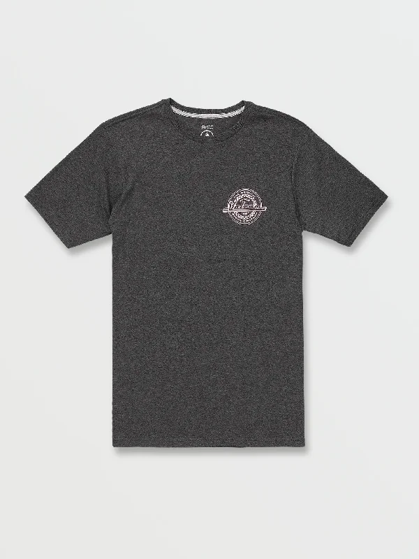 Men's quick-drying t-shirt-Initial Short Sleeve Tee - Dark Black Heather