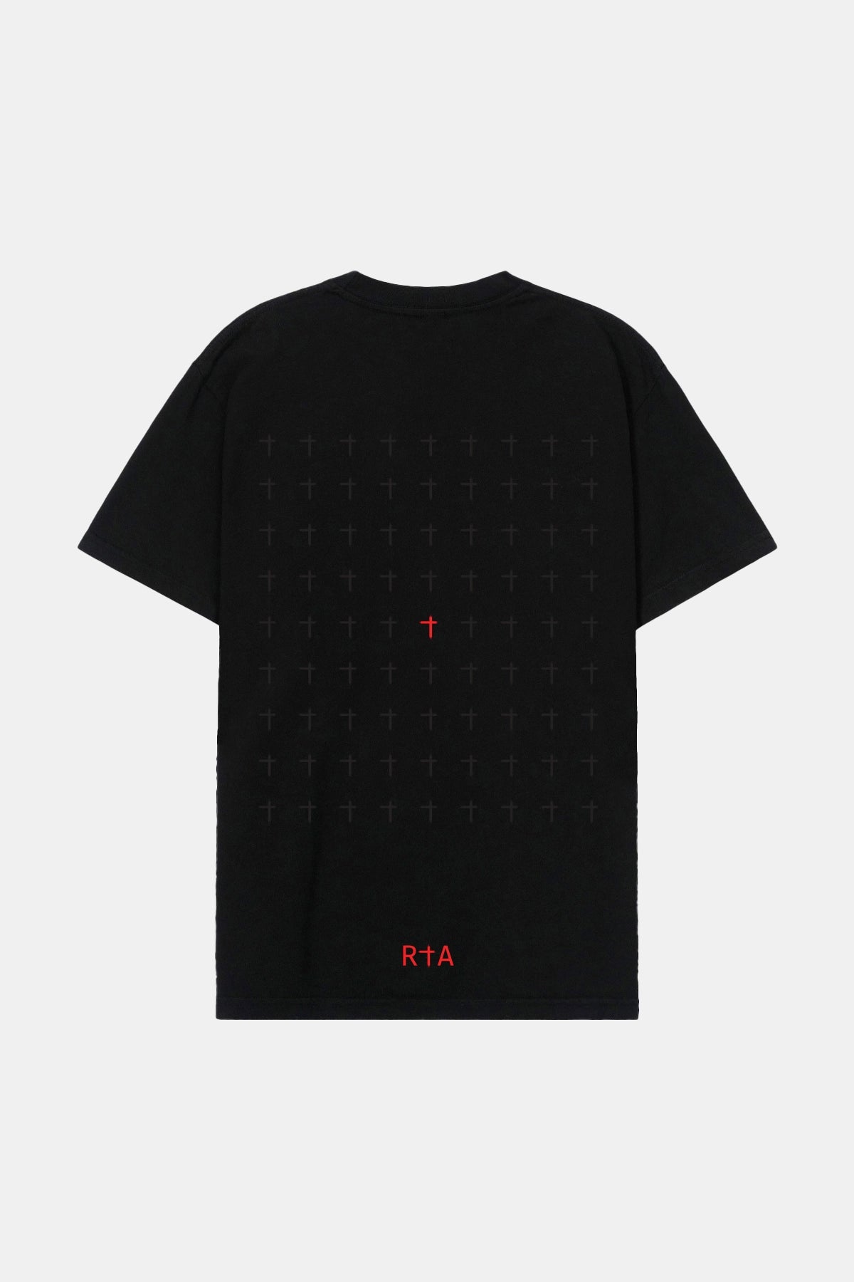 Men's quick-drying t-shirt-LIAM TEE | BLACK RED RIP CROSS