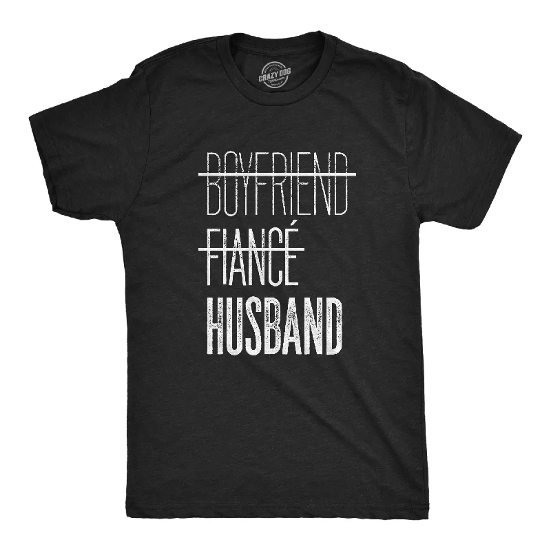 Men's versatile t-shirt-Boyfriend Fiance Husband Men's T Shirt