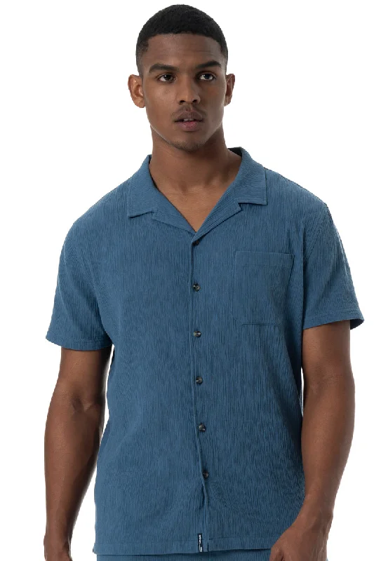 Men's ultra-soft t-shirt-Crinkle Shirt _ 150424 _ Blue