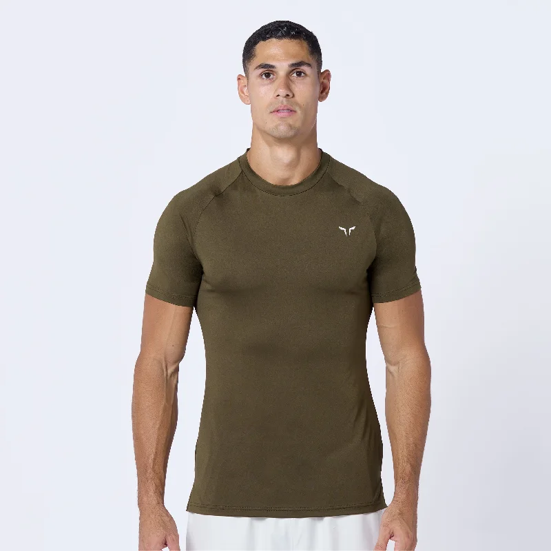 Men's lightweight active t-shirt-Essential Ultralight Gym Tee - Dark Olive