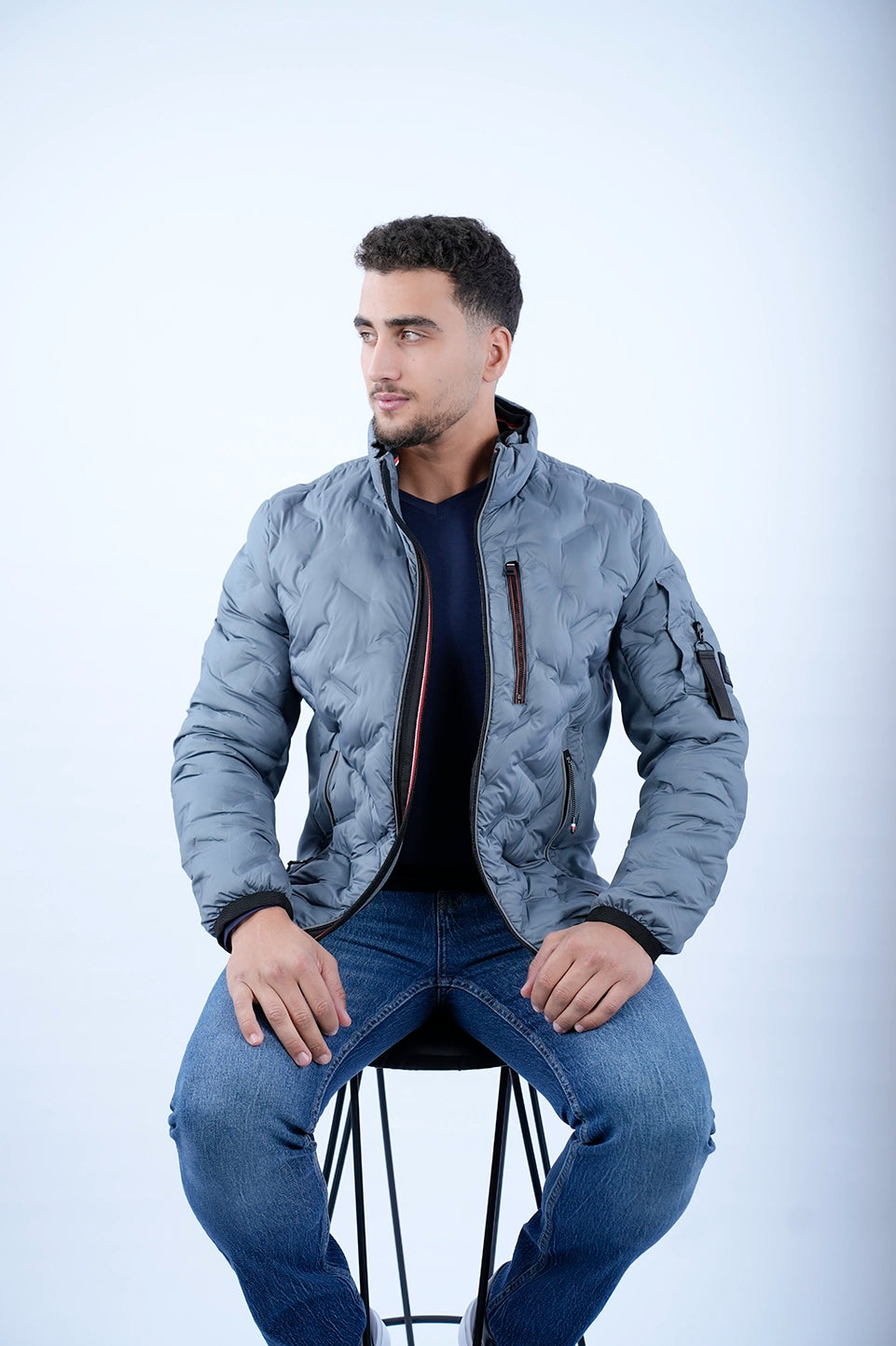 Men's durable field jacket-Tom Tailor Hybrid Blue Jacket