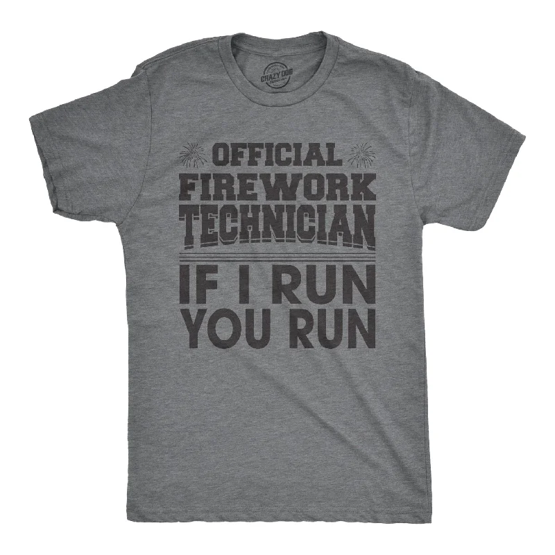 Men's pre-shrunk t-shirt-Firework Technician Men's T Shirt