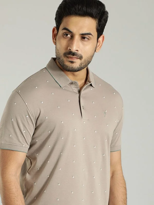 Men's antibacterial performance polo shirt-Men Printed Polo T-Shirt