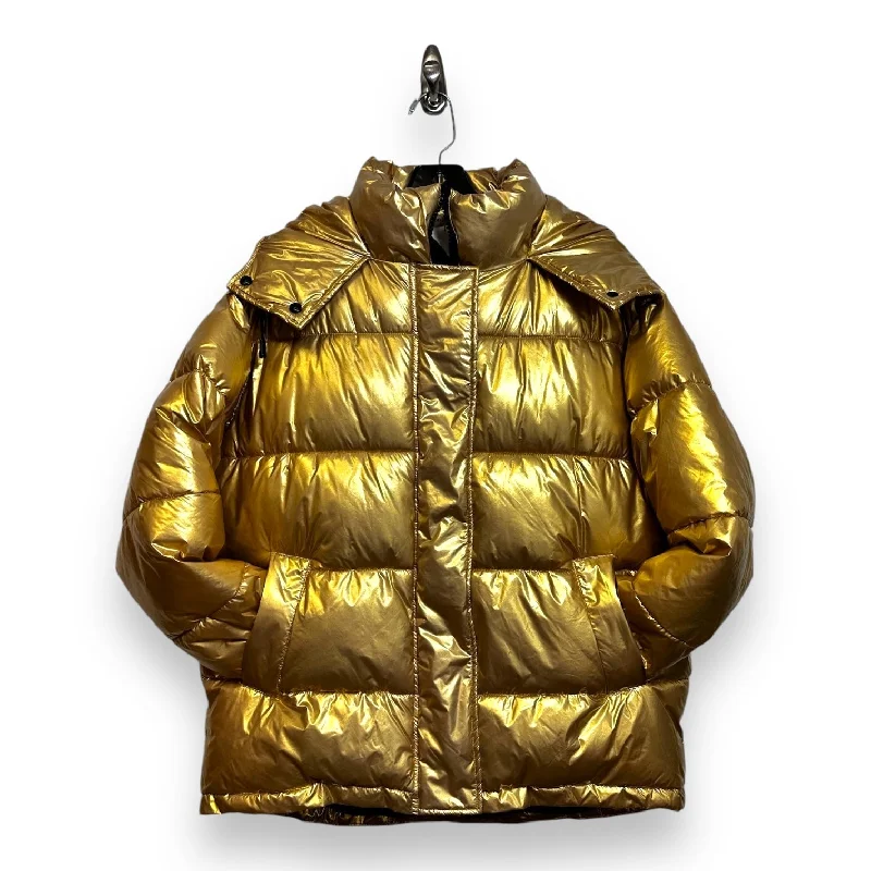 Men's modern puffer coat-Jacket Other By Clothes Mentor In Gold, Size: S