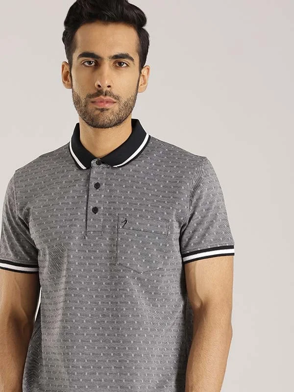 Men's high-stretch casual polo shirt-Men Printed Polo T-Shirt