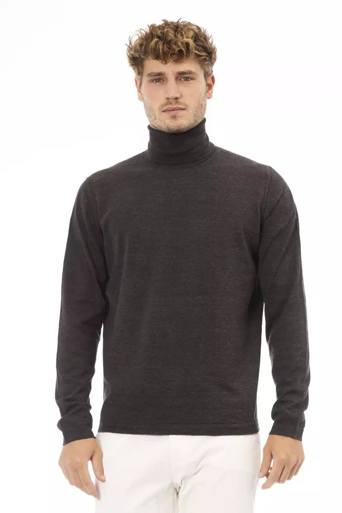 Men's construction knit-Alpha Studio  Cotton Men's Sweater