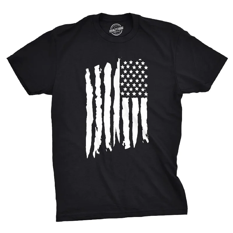 Men's vintage graphic t-shirt-Vertical Grunge Flag Men's T Shirt