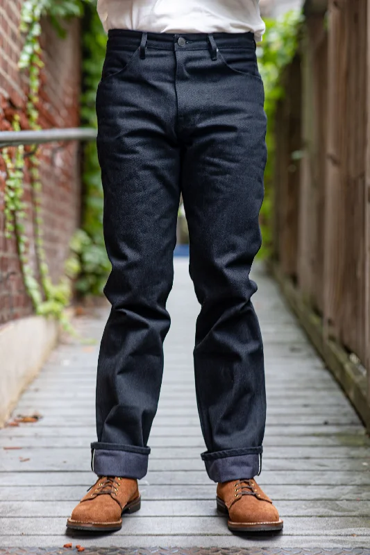 Men's relaxed fit hiking pants-Freenote Cloth Wilkes - Black Grey Denim