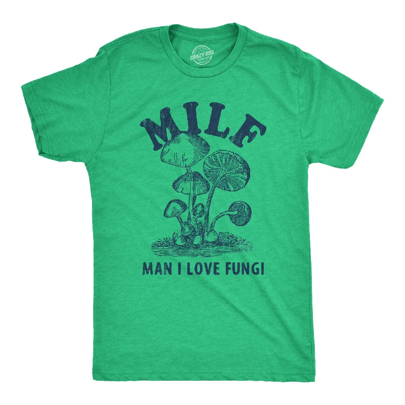 Men's bold graphic t-shirt-MILF Man I Love Fungi Men's T Shirt