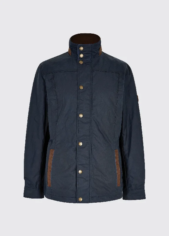 Men's versatile windbreaker-Carrickfergus Wax Jacket - Ocean Blue