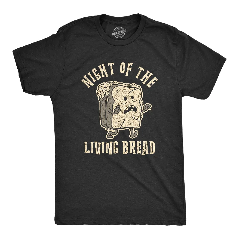 Men's tech-fabric t-shirt-Night Of The Living Bread Men's T Shirt